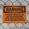 Signmission In Case Of Appliance Fire Use This OSHA Warning Sign, Plastic, 10in W x 7in L, 2PK OS-2PACK-WS-P-710-L-12643 - alternate 8